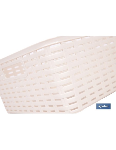 CESTA MULTIUSOS 12L 36X28X13.5 cm BEIGE venta unitaria