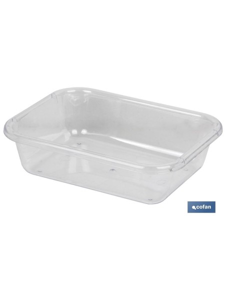 BANDEJA 18.5X14.5X5.5cm MULTIUSOS TRANSPARENTE