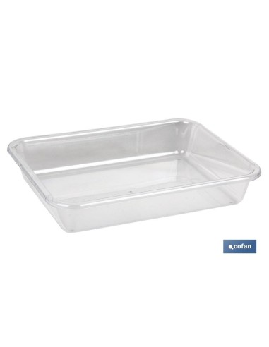 BANDEJA 18.5X14.5X5.5cm MULTIUSOS TRANSPARENTE venta unitaria
