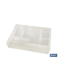 SET ORGANIZADOR COSMETIC 30X23X8cm TRANSPARENTE