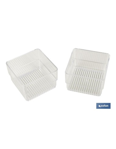 SET ORGANIZADOR COSMETIC 30X23X8cm TRANSPARENTE