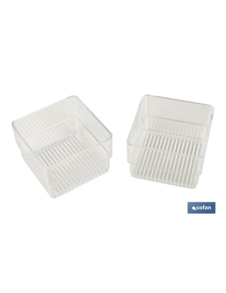 SET ORGANIZADOR COSMETIC 30X23X8cm TRANSPARENTE