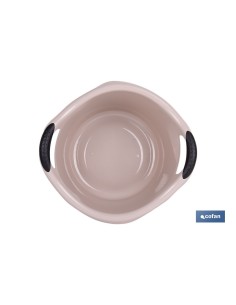 BARREÑO REDONDO ASAS 15L BEIGE OSCURO 42X39.5X25cm