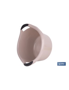 BARREÑO REDONDO ASAS 15L BEIGE OSCURO 42X39.5X25cm 2