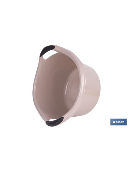 BARREÑO REDONDO ASAS 15L BEIGE OSCURO 42X39.5X25cm