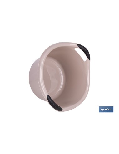 BARREÑO REDONDO ASAS 15L BEIGE OSCURO 42X39.5X25cm