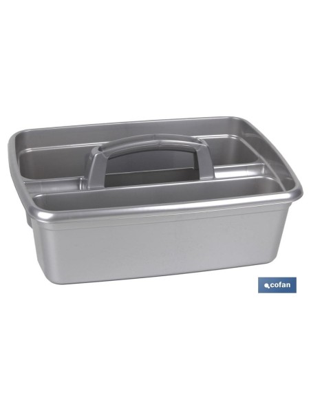 ORGANIZADOR DE LIMPIEZA COLOR GRIS 39.5X29X16cm venta unitaria