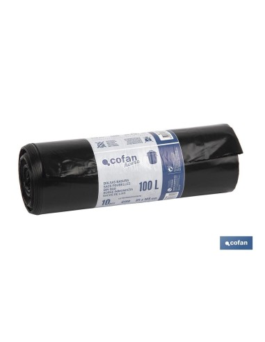 BOLSA DE BASURA 85X105 G.130 COLOR NEGRO 10 UDS