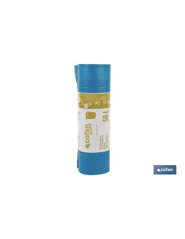 BOLSA DE BASURA AUTOCIERRE PERFUMADA 70 x70 CM G.120 COLOR AZUL10 UDS 50l