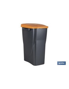 CUBO DE BASURA PARA RECICLAR 15 LITROS COLOR NARANJA 20 X 31 X 42 CM