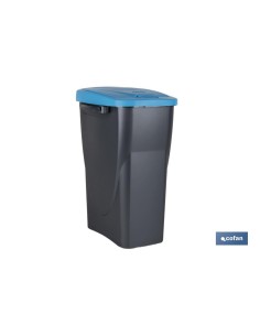 CUBO DE BASURA PARA RECICLAR 15 LITROS COLOR AZUL 20 X 31 X 42 CM