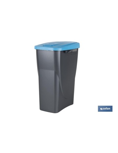 CUBO DE BASURA PARA RECICLAR 15 LITROS COLOR AZUL 20 X 31 X 42 CM