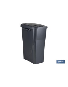 CUBO DE BASURA PARA RECICLAR 15 LITROS COLOR GRIS 20 X 31 X 42 CM