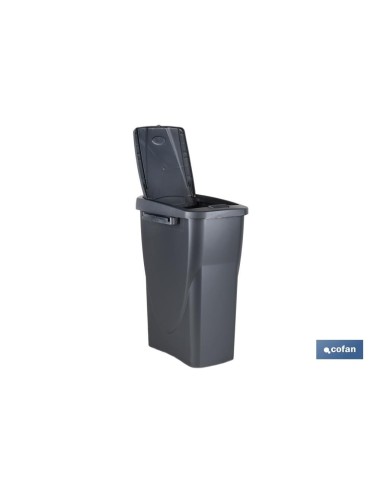 CUBO DE BASURA PARA RECICLAR 15 LITROS COLOR GRIS 20 X 31 X 42 CM