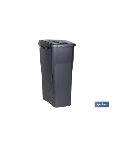 CUBO DE BASURA PARA RECICLAR 25 LITROS COLOR GRIS 21.5 X 36 X 51 CM