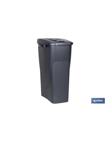 CUBO DE BASURA PARA RECICLAR 25 LITROS COLOR GRIS 21.5 X 36 X 51 CM