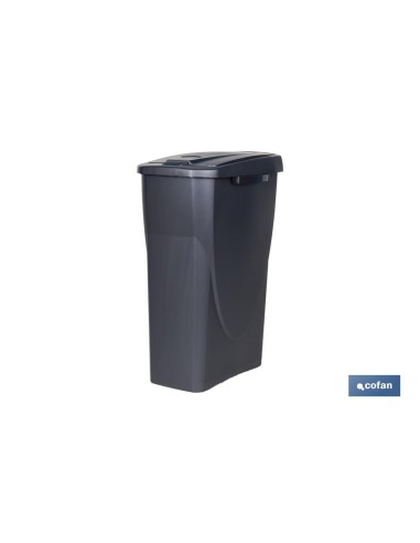 CUBO DE BASURA PARA RECICLAR 25 LITROS COLOR GRIS 21.5 X 36 X 51 CM