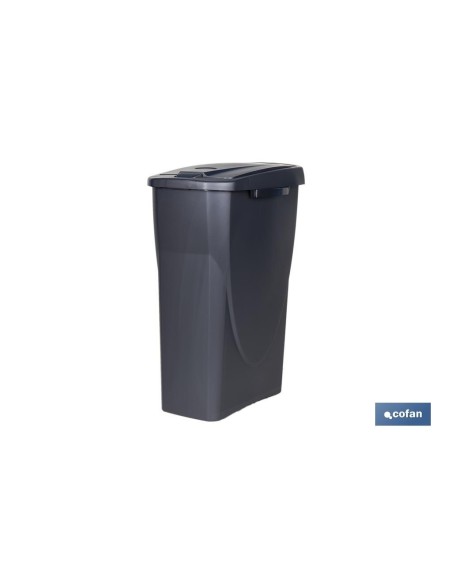CUBO DE BASURA PARA RECICLAR 25 LITROS COLOR GRIS 21.5 X 36 X 51 CM
