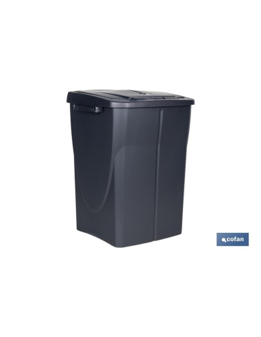 CUBO DE BASURA PARA RECICLAR 45 LITROS COLOR GRIS 36.5 X 36 X 51 CM