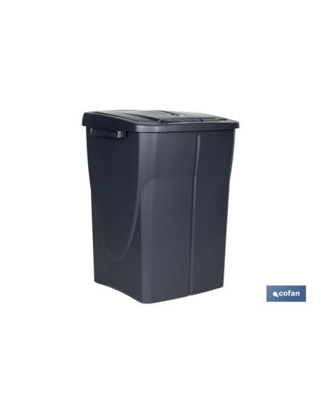 CUBO DE BASURA PARA RECICLAR 45 LITROS COLOR GRIS 36.5 X 36 X 51 CM