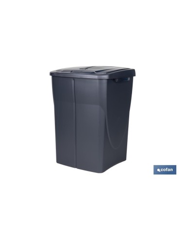 CUBO DE BASURA PARA RECICLAR 45 LITROS COLOR GRIS 36.5 X 36 X 51 CM