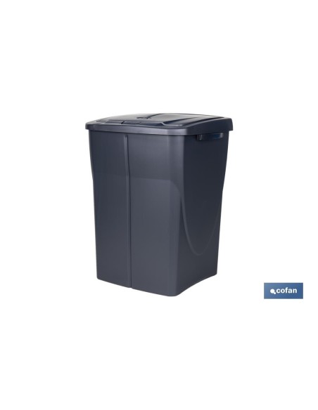 CUBO DE BASURA PARA RECICLAR 45 LITROS COLOR GRIS 36.5 X 36 X 51 CM