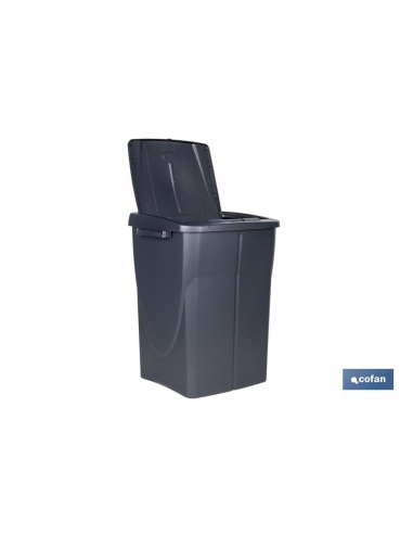 CUBO DE BASURA PARA RECICLAR 45 LITROS COLOR GRIS 36.5 X 36 X 51 CM