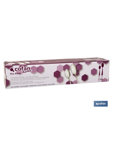 CAJA 12uds CUCHARA DE CAFÉ INOX C-18/0 MODELO BOLONIA 1.5 mm