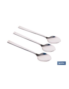 BL 3uds CUCHARA DE TE INOX C-18/10 MODELO BARI 1,5 mm
