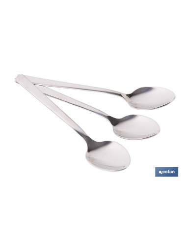BL 3uds CUCHARA DE TE INOX C-18/10 MODELO BARI 1,5 mm