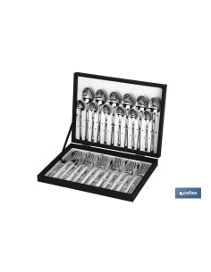 CUBERTERIA INOX MODELO BARI 24 pcs C-18/10 2,5 mm