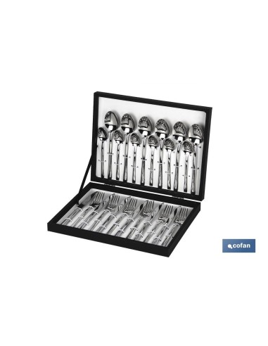 CUBERTERIA INOX MODELO BARI 24 pcs C-18/10 2,5 mm
