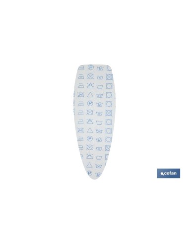 FUNDA TABLA PLANCHAR ALGODÓN 135X53 SIMBOLOS LAVAR