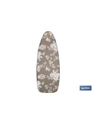 FUNDA TABLA PLANCHAR ACOLCHADA 140X60 FLORES BLANCAS