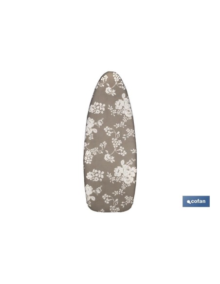 FUNDA TABLA PLANCHAR ACOLCHADA 140X60 FLORES BLANCAS