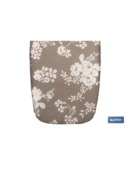 FUNDA TABLA PLANCHAR ACOLCHADA 140X60 FLORES BLANCAS