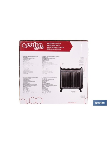 RADIADOR DE MICA BLANCO MODELO ASTANA 2000W