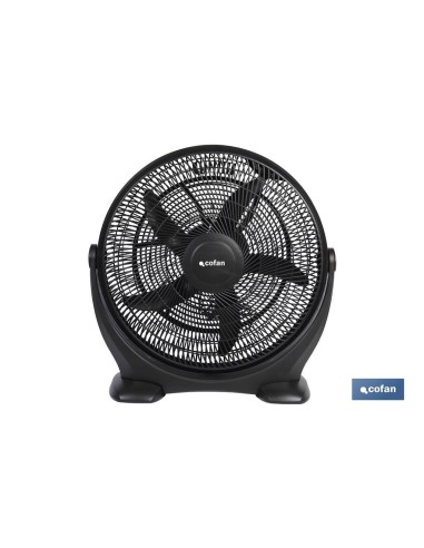 VENTILADOR DE SUELO 5 PALAS 3 VELOCIDADES 90W NEGRO