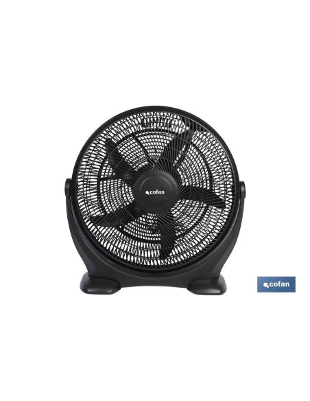 VENTILADOR DE SUELO 5 PALAS 3 VELOCIDADES 90W NEGRO
