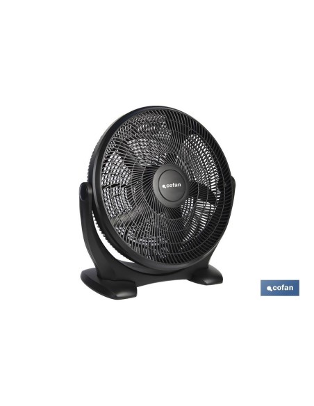 VENTILADOR DE SUELO 5 PALAS 3 VELOCIDADES 90W NEGRO