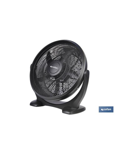 VENTILADOR DE SUELO 5 PALAS 3 VELOCIDADES 90W NEGRO