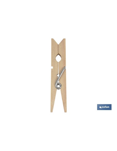 PACK 24 UDS PINZAS MADERA PRIMERA CALIDAD 7cm
