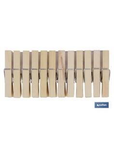 PACK 24 UDS PINZAS MADERA PRIMERA CALIDAD 7cm 2