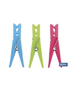 PACK 24 UDS PINZAS PLÁSTICO STANDAR 7cm