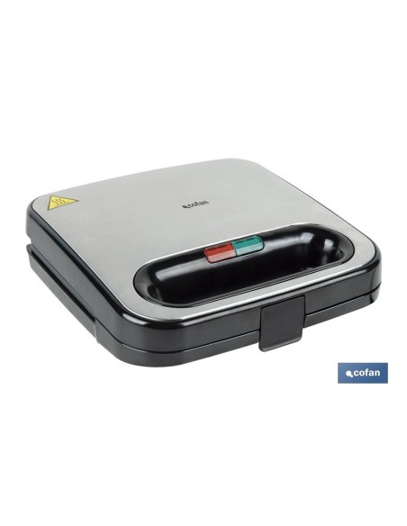 SANDWICHERA COLOR ACERO /NEGRA 750 W 23.7 X 23.3 X 8 CM