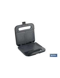 SANDWICHERA COLOR ACERO /NEGRA 750 W 23.7 X 23.3 X 8 CM 2