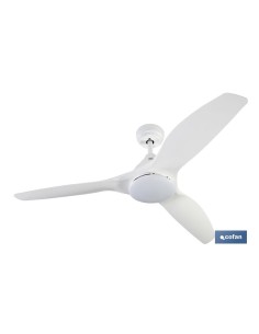VENTILADOR DE TECHO BLANCO CON LUZ LED 132 CM 55 W