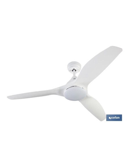 VENTILADOR DE TECHO BLANCO CON LUZ LED 132 CM 55 W