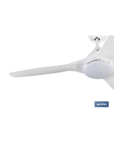 VENTILADOR DE TECHO BLANCO CON LUZ LED 132 CM 55 W