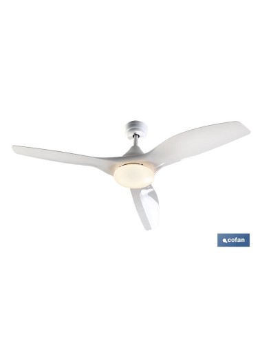 VENTILADOR DE TECHO BLANCO CON LUZ LED 132 CM 55 W